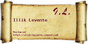 Illik Levente névjegykártya