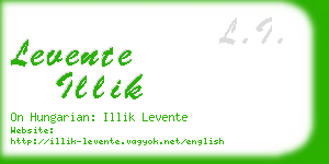 levente illik business card